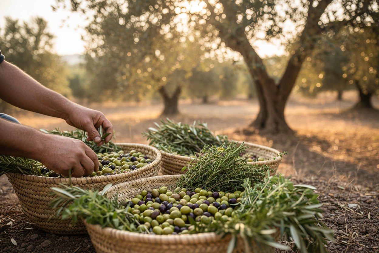 Ege'de zeytin ve ot hasadı